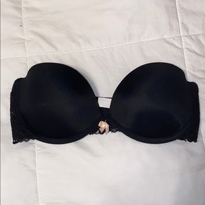 VS Black Strapless Bra 32C